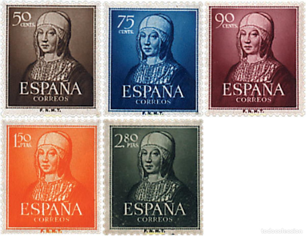 Sellos: 84356 MNH ESPA&Ntilde;A 1951 5 CENTENARIO DEL NACIMIENTO DE ISABEL LA CATOLICA