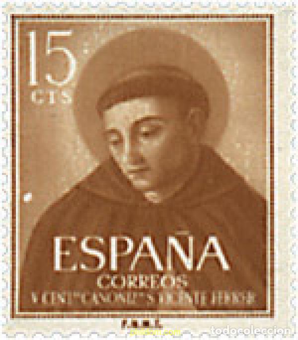 Sellos: 130809 MNH ESPA&Ntilde;A 1955 5 CENTENARIO DE LA CANONIZACION DE SAN VICENTE FERRER