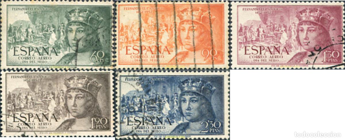 Sellos: 233003 USED ESPA&Ntilde;A 1952 DIA DEL SELLO. 5 CENTENARIO DEL NACIMIENTO DE FERNANDO EL CATOLICO