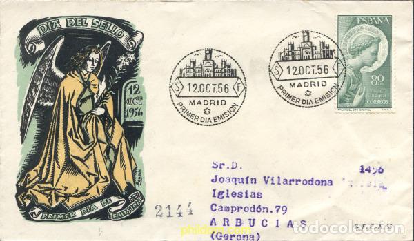 Sellos: 258552 MNH ESPA&Ntilde;A 1956 DIA DEL SELLO. ARCANGEL SAN GABRIEL
