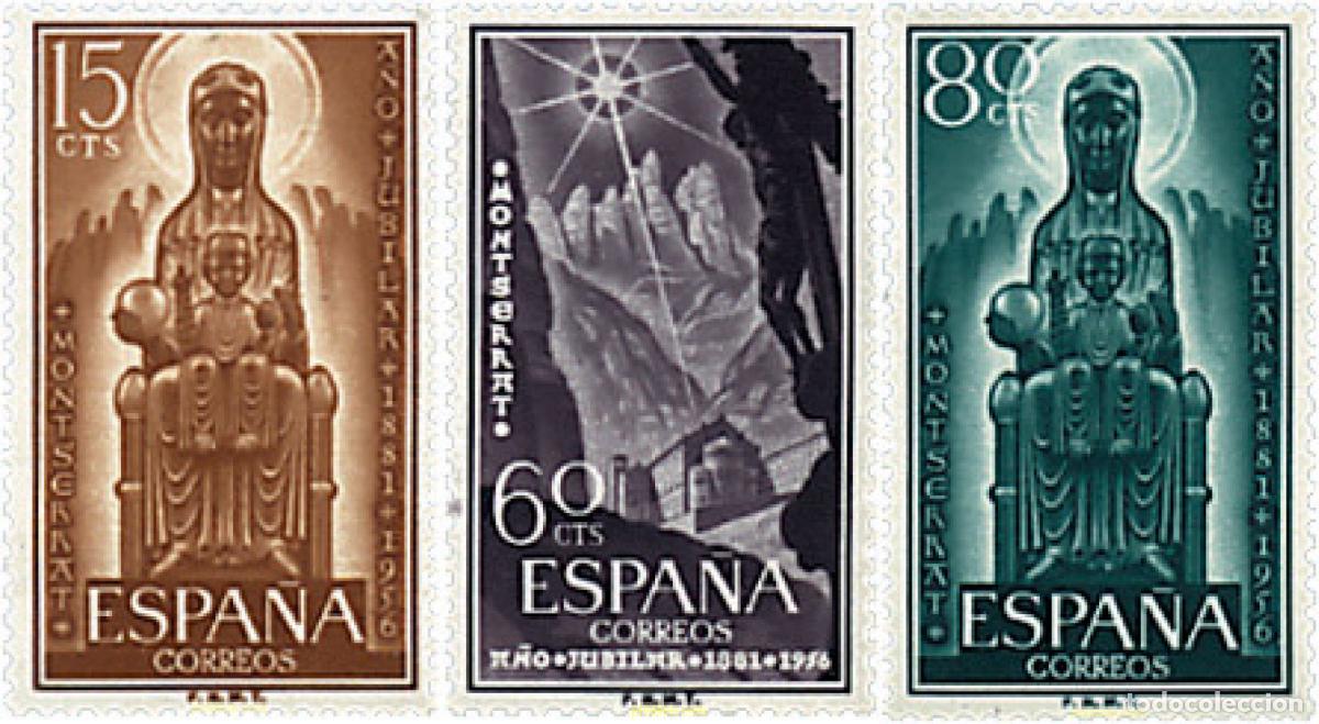 Timbres: 84387 MNH ESPA&Ntilde;A 1956 A&Ntilde;O JUBILAR DE MONTSERRAT