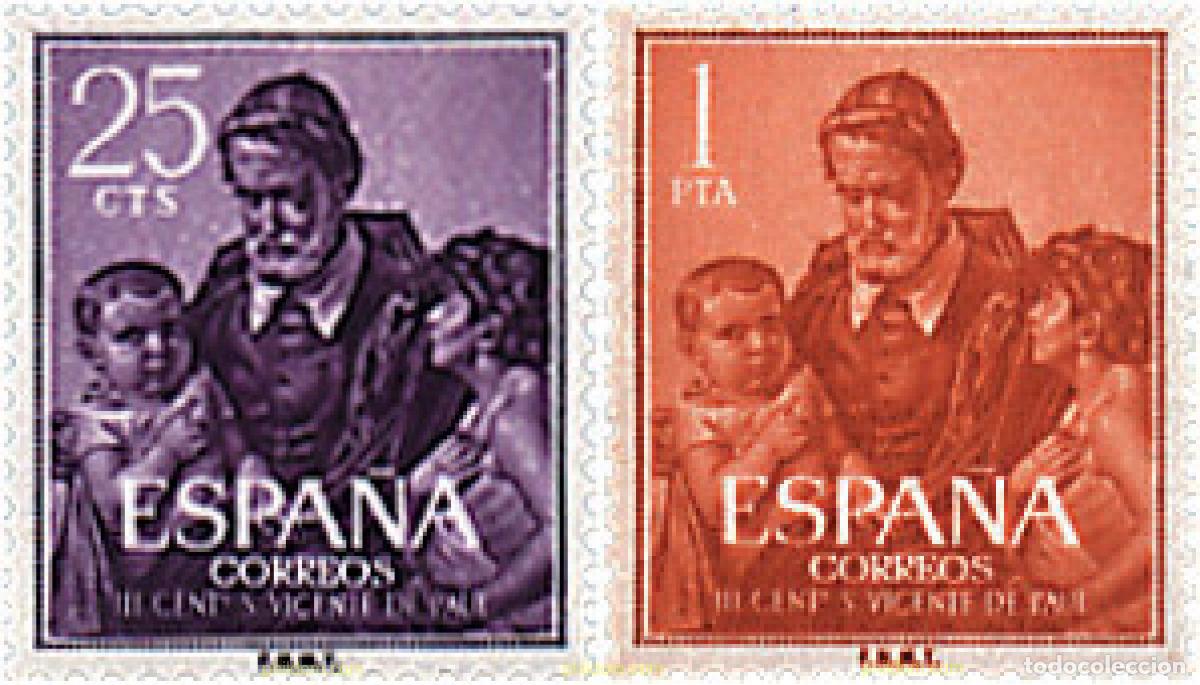 Sellos: 130844 MNH ESPA&Ntilde;A 1960 3 CENTENARIO DE LA MUERTE DE SAN VICENTE DE PAUL