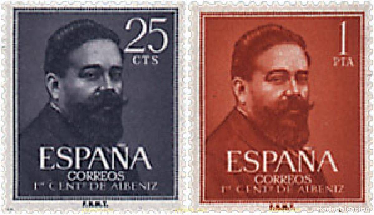 Sellos: 84429 MNH ESPA&Ntilde;A 1960 CENTENARIO DEL NACIMIENTO DE ISSAC ALBENIZ