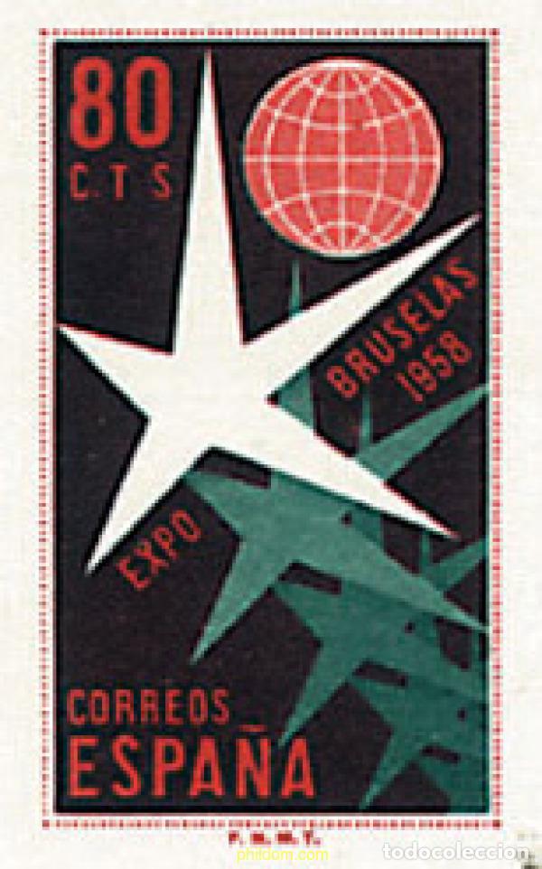 Sellos: 364134 HINGED ESPA&Ntilde;A 1958 EXPOSICION FILATELICA NACIONAL