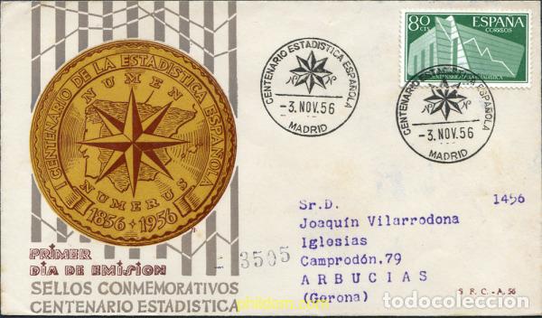 Sellos: 258551 MNH ESPA&Ntilde;A 1956 CENTENARIO DE LA ESTADISTICA ESPA&Ntilde;OLA