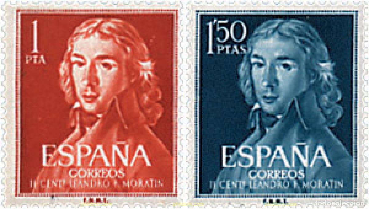 Sellos: 85600 MNH ESPA&Ntilde;A 1961 2 CENTENARIO DEL NACIMIENTO DE LEANDRO FERNANDEZ DE MORATIN