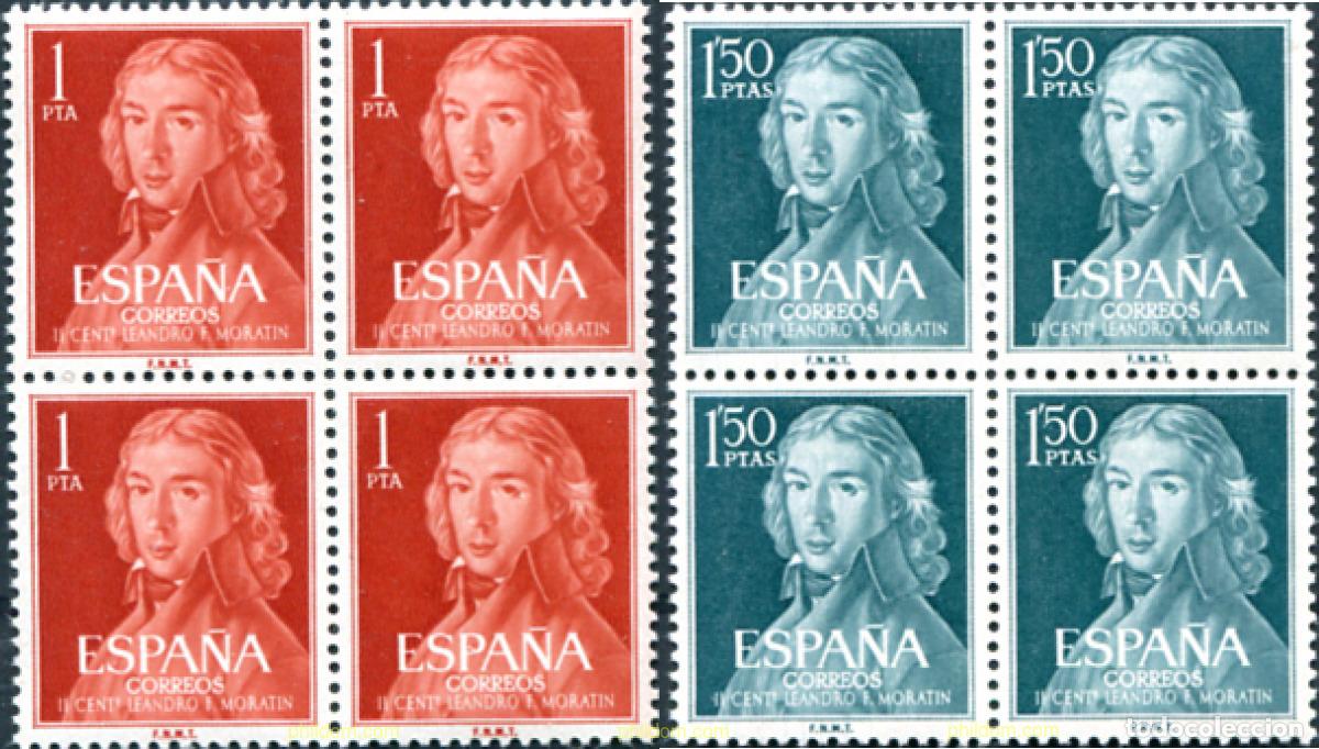 Sellos: 323863 MNH ESPA&Ntilde;A 1961 2 CENTENARIO DEL NACIMIENTO DE LEANDRO FERNANDEZ DE MORATIN