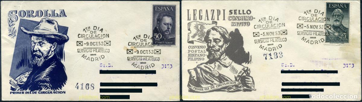 Sellos: 344781 MNH ESPA&Ntilde;A 1953 LEGAZPI Y SOROLLA