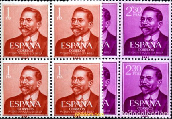 Sellos: 233732 MNH ESPA&Ntilde;A 1961 CENTENARIO DEL NACIMIENTO DE JUAN VAZQUEZ DE MELLA