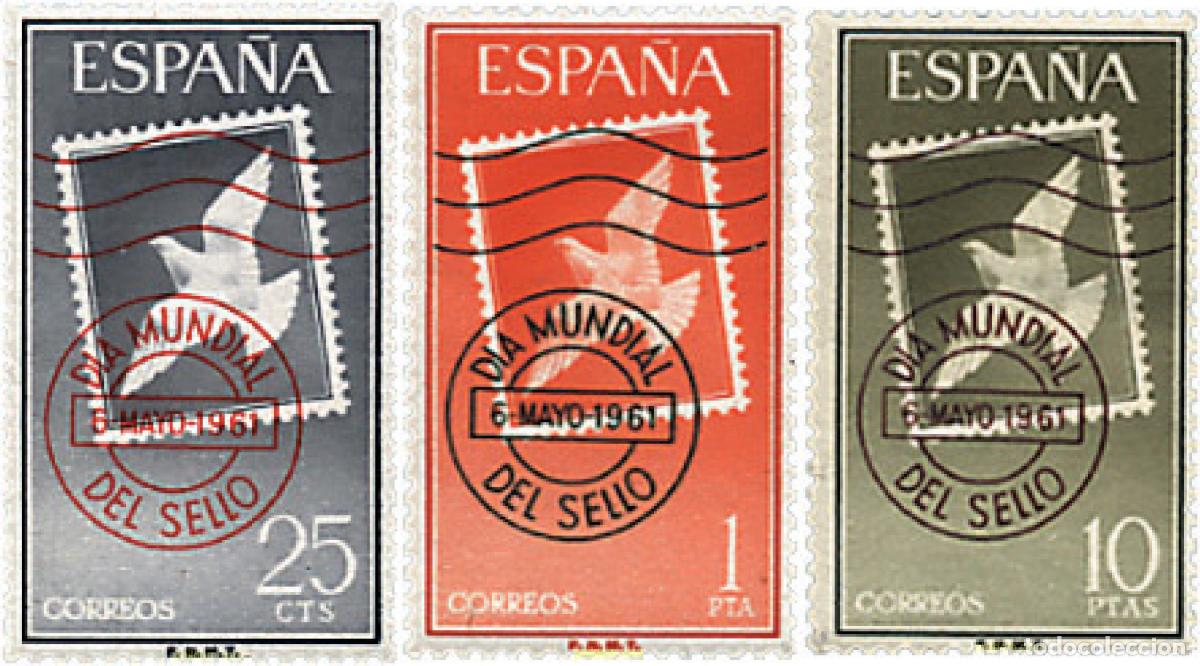 Sellos: 84542 MNH ESPA&Ntilde;A 1961 DIA MUNDIAL DEL SELLO