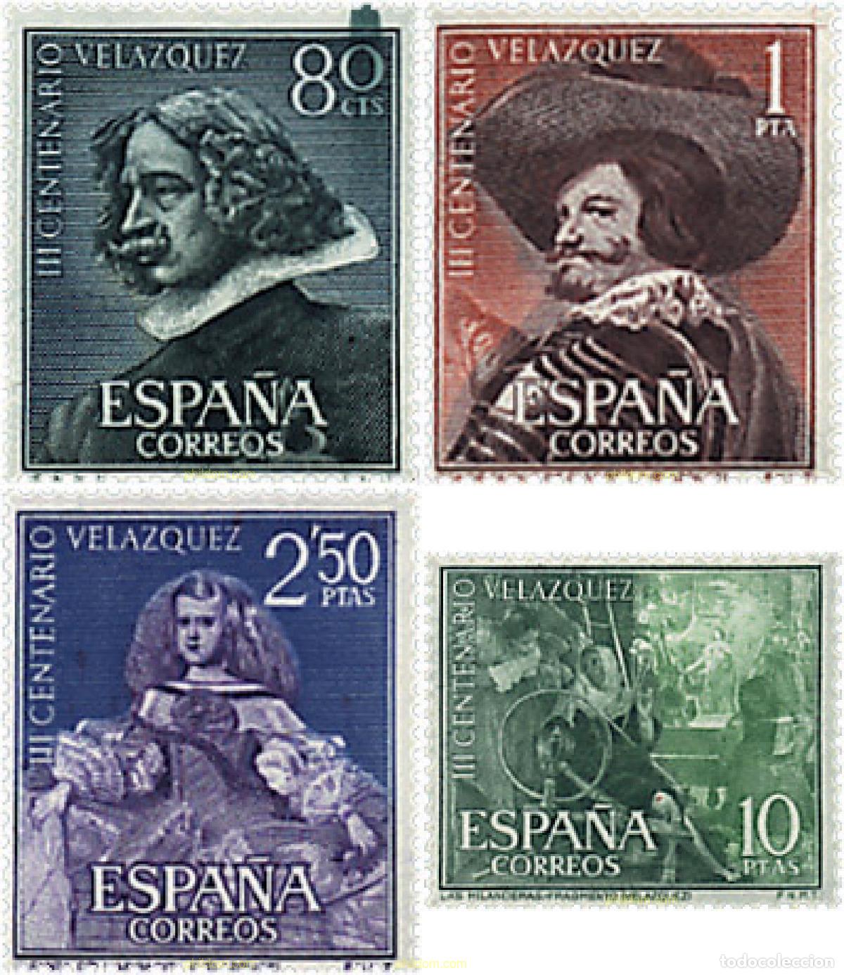 Sellos: 84540 MNH ESPA&Ntilde;A 1961 3 CENTENARIO DE LA MUERTE DE VELAZQUEZ