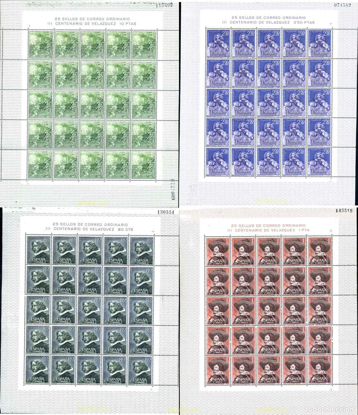 Sellos: 249333 MNH ESPA&Ntilde;A 1961 3 CENTENARIO DE LA MUERTE DE VELAZQUEZ