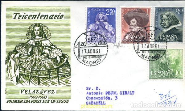 Sellos: 272329 MNH ESPA&Ntilde;A 1961 3 CENTENARIO DE LA MUERTE DE VELAZQUEZ