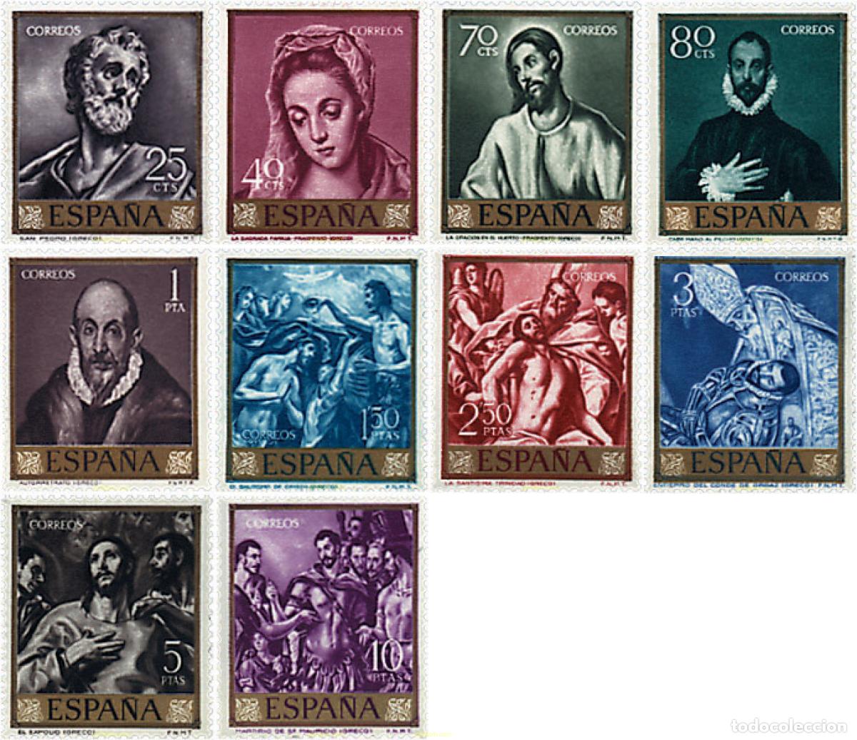 Sellos: 130848 MNH ESPA&Ntilde;A 1961 DIA DEL SELLO. DOMENICO THEOTOCOPOULOS &rdquo;EL GRECO&rdquo;