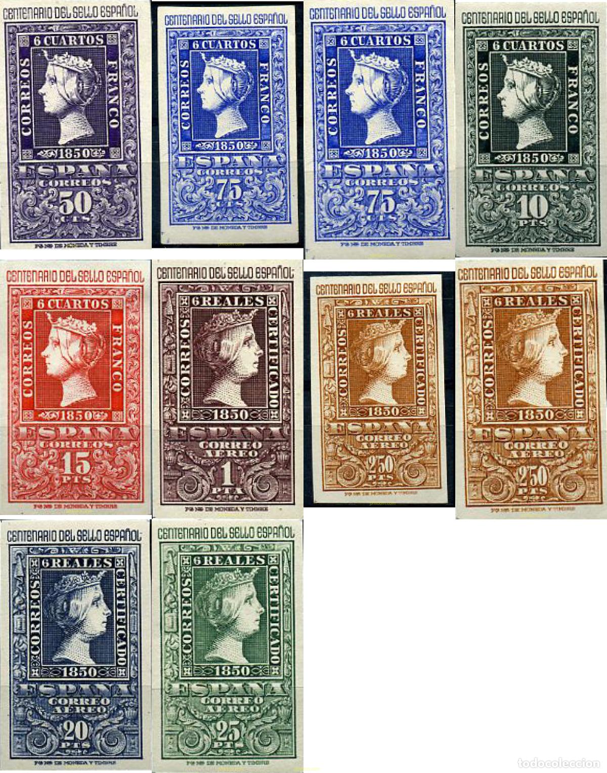 Sellos: 223725 MNH ESPA&Ntilde;A 1950 CENTENARIO DEL SELLO ESPA&Ntilde;OL