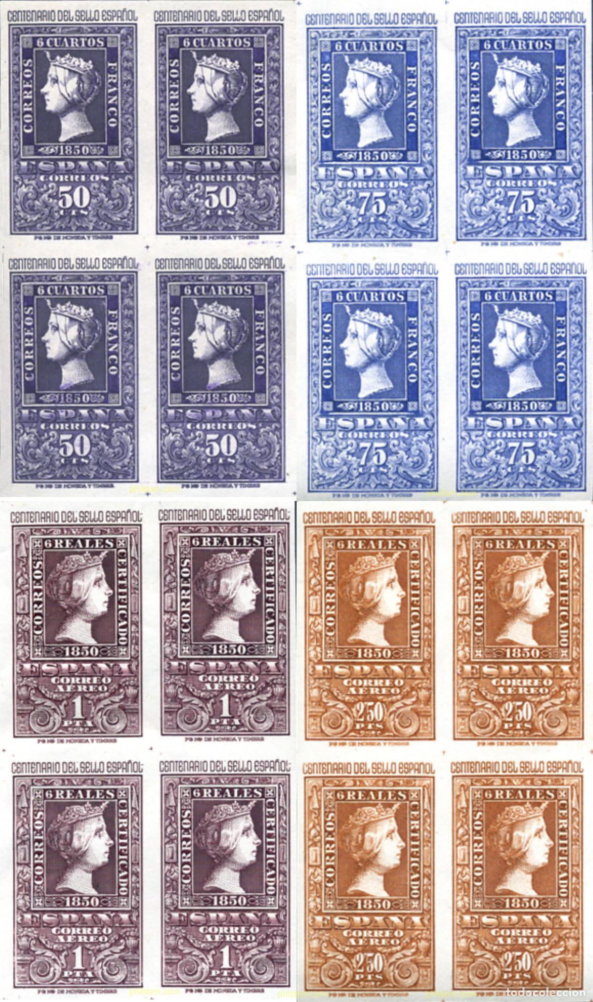 Sellos: 249271 MNH ESPA&Ntilde;A 1950 CENTENARIO DEL SELLO ESPA&Ntilde;OL