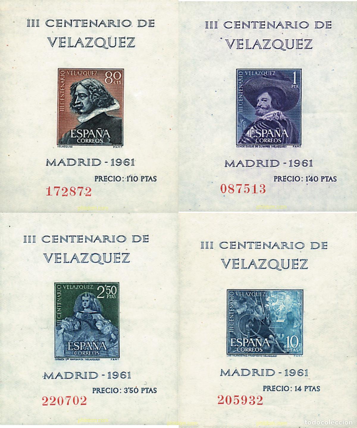 Sellos: 84541 MNH ESPA&Ntilde;A 1961 3 CENTENARIO DE LA MUERTE DE VELAZQUEZ