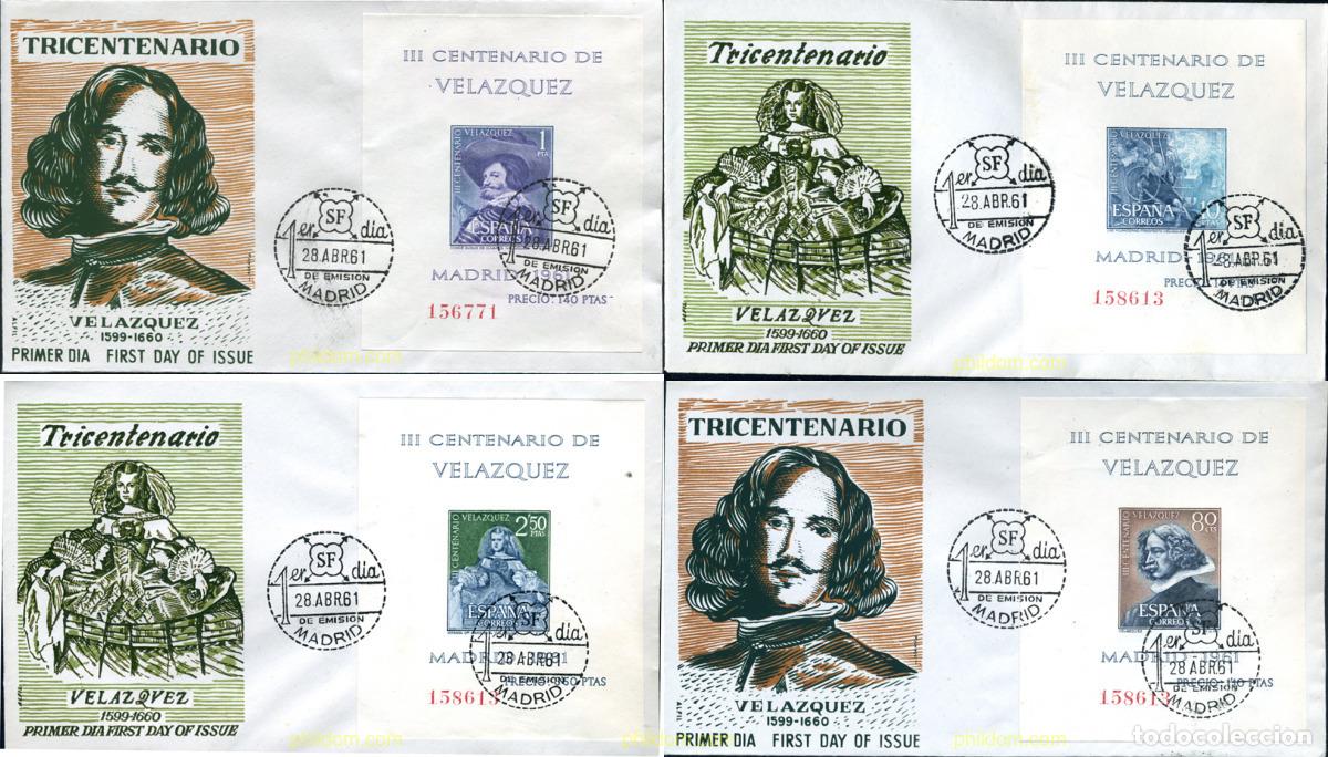 Sellos: 272330 MNH ESPA&Ntilde;A 1961 3 CENTENARIO DE LA MUERTE DE VELAZQUEZ