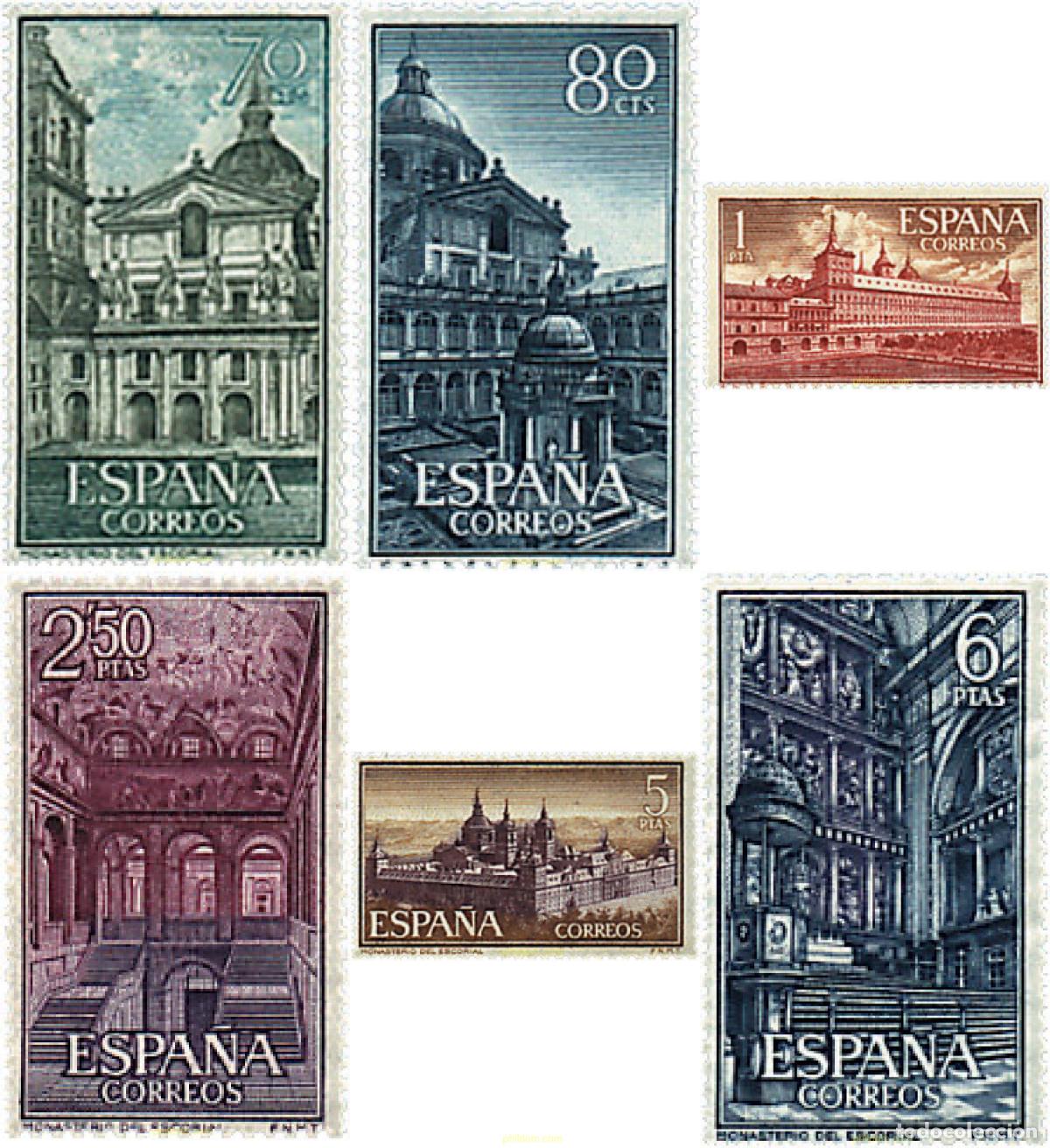 Sellos: 85602 MNH ESPA&Ntilde;A 1961 REAL MONASTERIO DE SAN LORENZO DE EL ESCORIAL