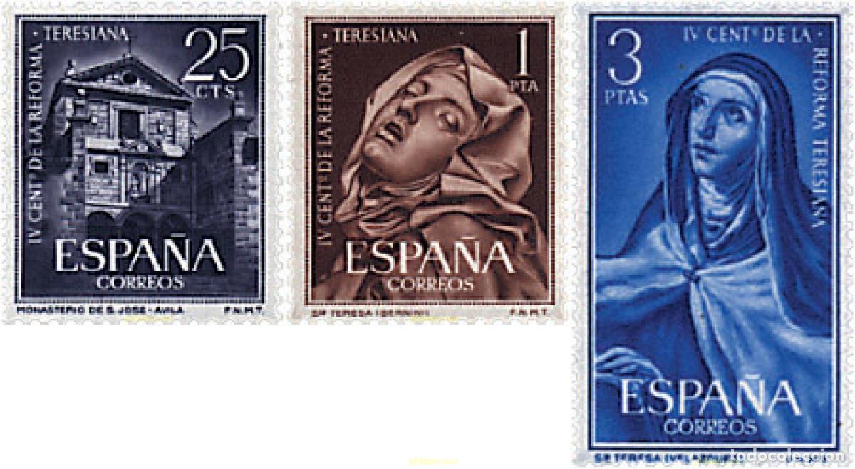 Sellos: 84563 MNH ESPA&Ntilde;A 1962 4 CENTENARIO DE LA REFORMA TERESIANA