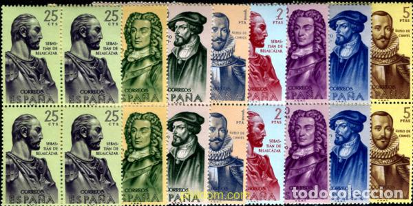 Sellos: 234321 MNH ESPA&Ntilde;A 1961 CONQUISTADORES DE NUEVA GRANADA