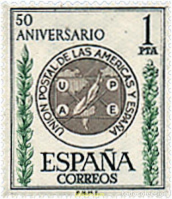 Sellos: 130855 MNH ESPA&Ntilde;A 1962 50 ANIVERSARIO DE LA UNION POSTAL DE LAS AMERICAS Y ESPA&Ntilde;A