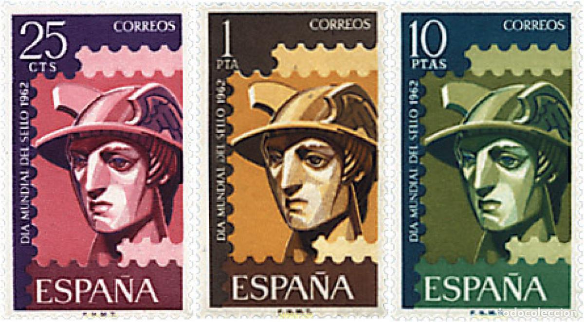 Sellos: 84568 MNH ESPA&Ntilde;A 1962 DIA MUNDIAL DEL SELLO. MERCURIO