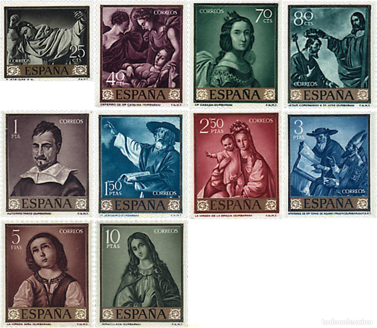 Sellos: 114715 MNH ESPA&Ntilde;A 1962 DIA DEL SELLO. FRANCISCO DE ZURBARAN