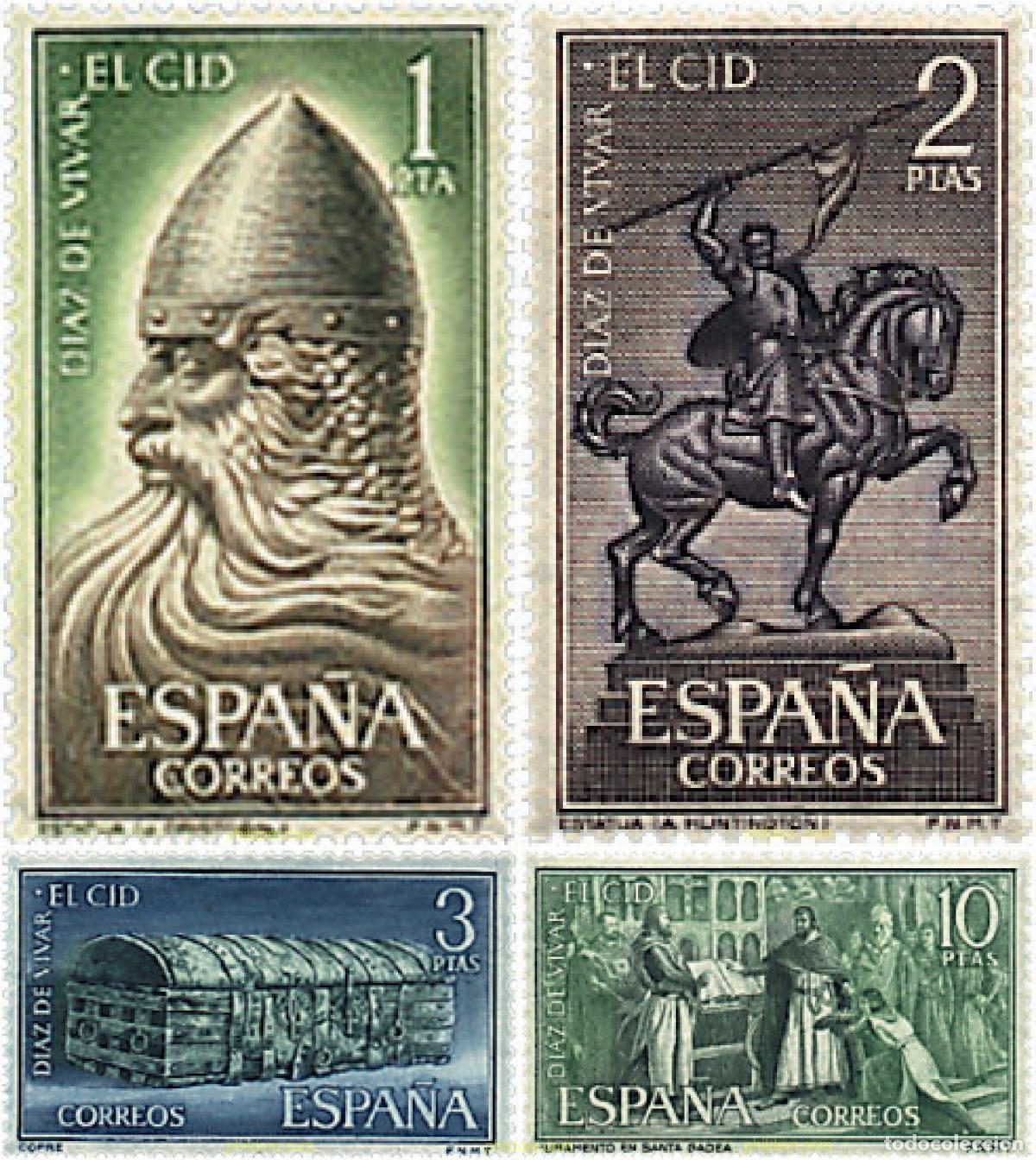 Sellos: 84572 MNH ESPA&Ntilde;A 1962 RODRIGO DIAZ DE VIVAR, EL CID CAMPEADOR