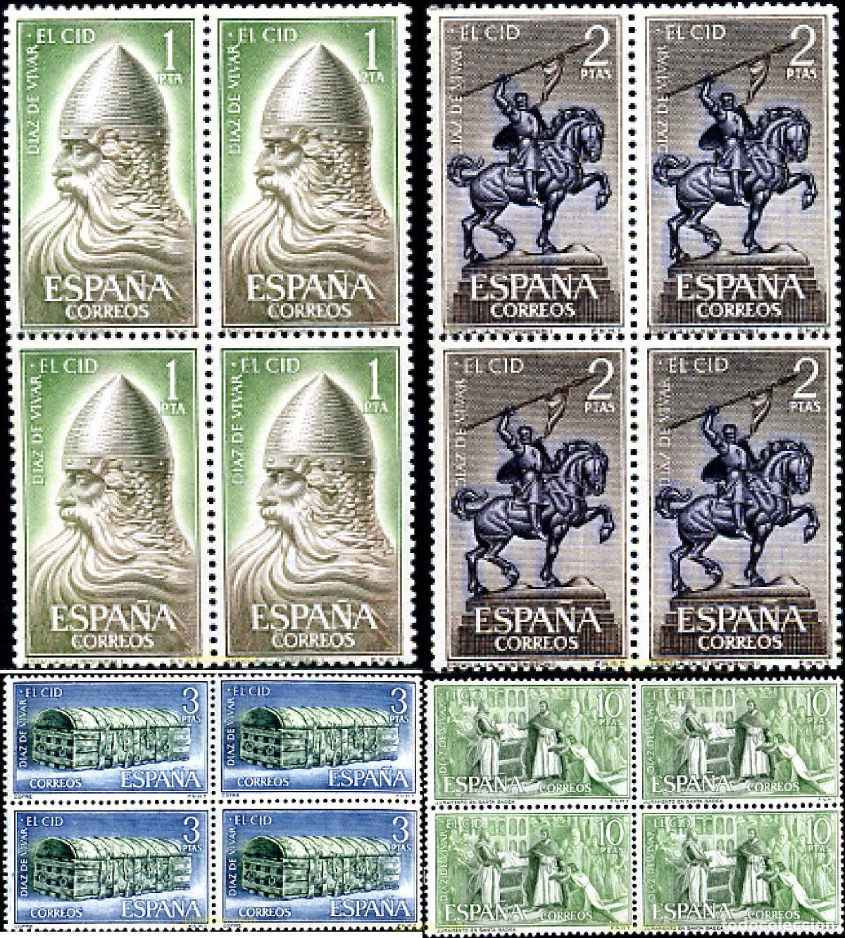 Sellos: 233550 MNH ESPA&Ntilde;A 1962 RODRIGO DIAZ DE VIVAR, EL CID CAMPEADOR