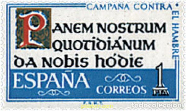 Sellos: 84582 MNH ESPA&Ntilde;A 1963 CAMPA&Ntilde;A CONTRA EL HAMBRE