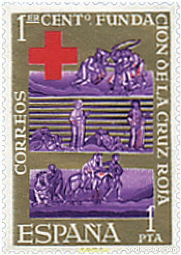 Sellos: 84588 MNH ESPA&Ntilde;A 1963 CENTENARIO DE LA CRUZ ROJA INTERNACIONAL