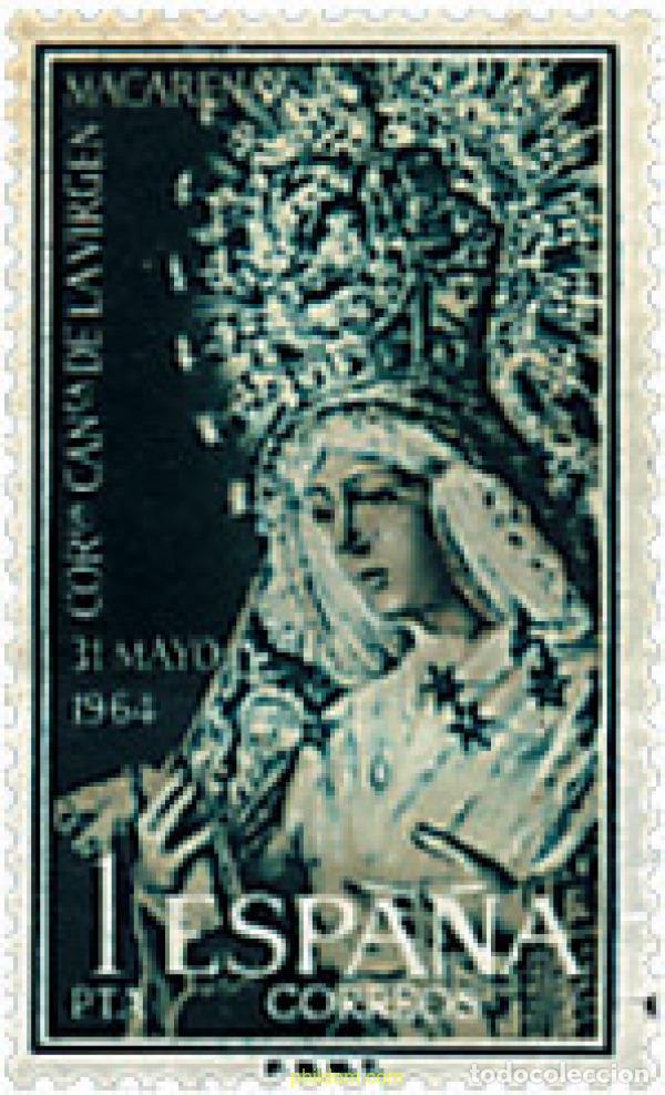 Sellos: 84597 MNH ESPA&Ntilde;A 1964 CORONACION CANONICA DE NUESTRA SE&Ntilde;ORA DE LA ESPERANZA MACARENA