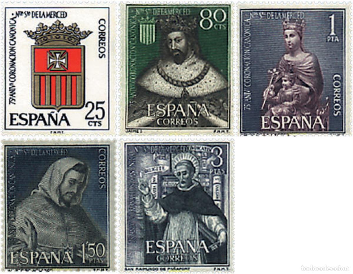 Sellos: 84586 MNH ESPA&Ntilde;A 1963 75 ANIVERSARIO DE LA CORONACION CANONICA DE NUESTRA SE&Ntilde;ORA DE LA MERCED