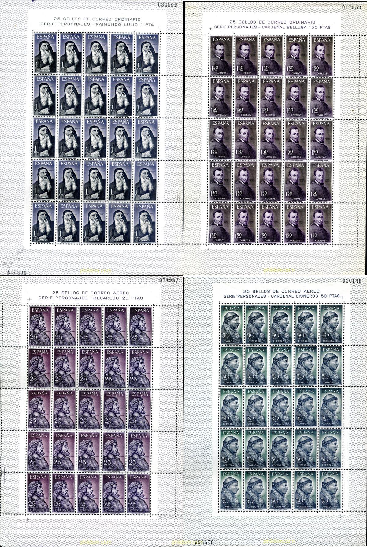 Sellos: 249411 MNH ESPA&Ntilde;A 1963 PERSONAJES ESPA&Ntilde;OLES