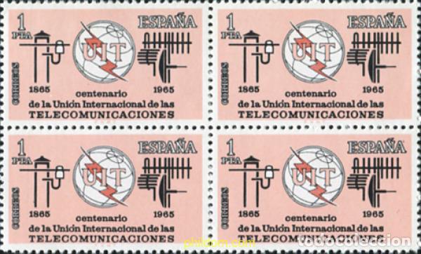 Selos: 324072 MNH ESPA&Ntilde;A 1965 CENTENARIO DE LA UNION INTERNACIONAL DE TELECOMUNICACIONES