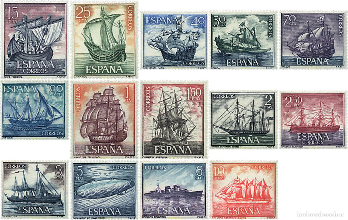 Sellos: 84595 MNH ESPA&Ntilde;A 1964 HOMENAJE A LA MARINA ESPA&Ntilde;OLA