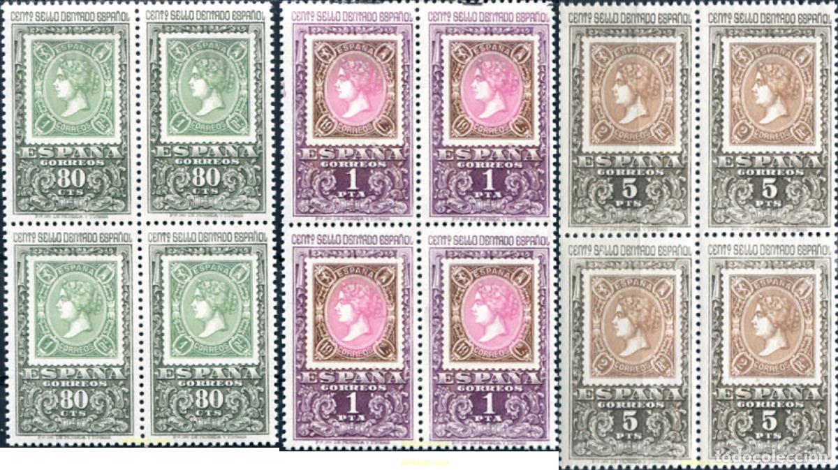 Selos: 323149 MNH ESPA&Ntilde;A 1965 CENTENARIO DEL PRIMER SELLO DENTADO ESPA&Ntilde;OL