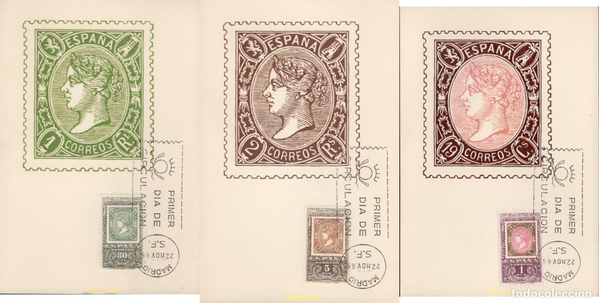 Selos: 632113 MNH ESPA&Ntilde;A 1965 CENTENARIO DEL PRIMER SELLO DENTADO ESPA&Ntilde;OL