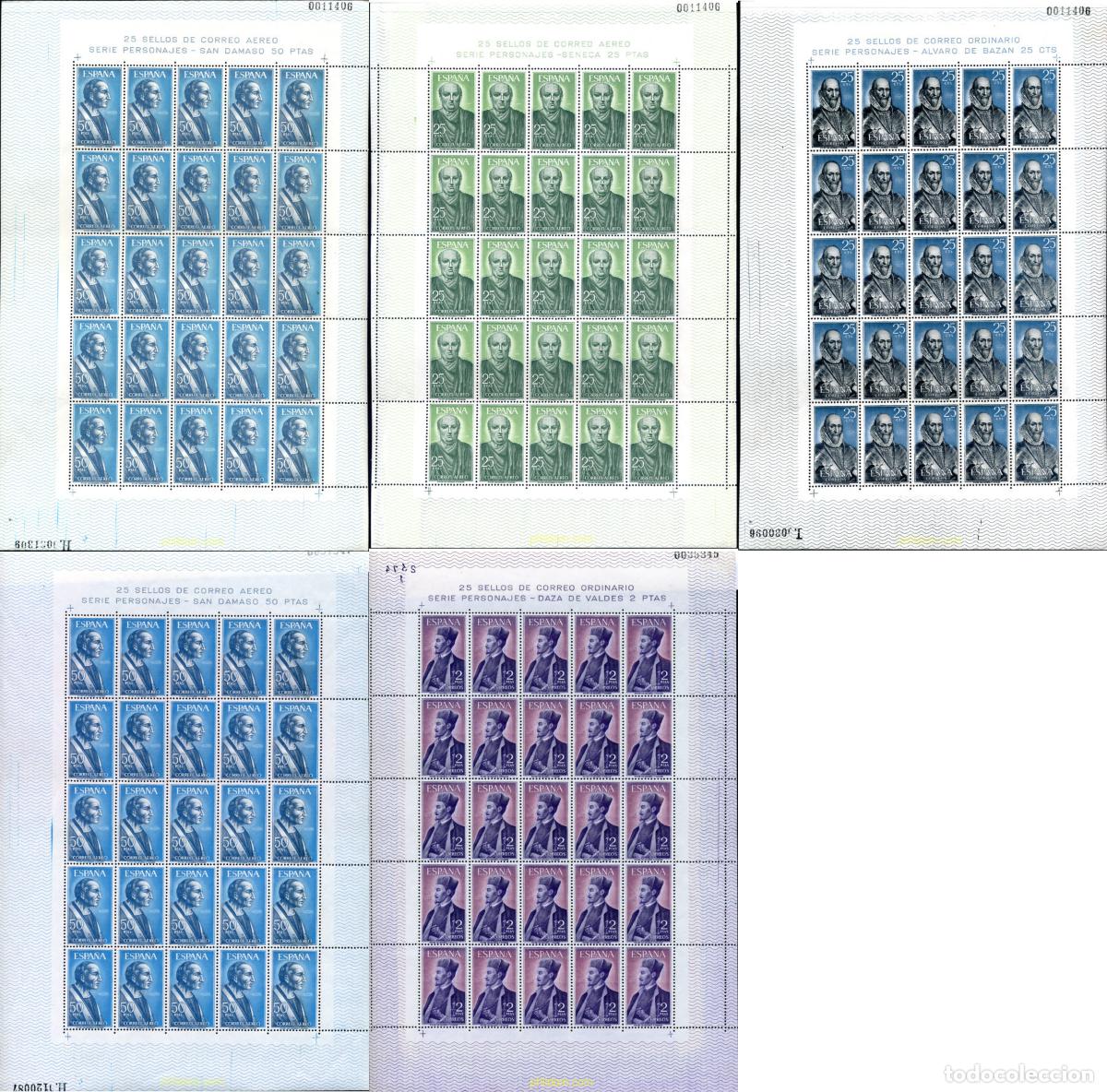 Selos: 249410 MNH ESPA&Ntilde;A 1966 PERSONAJES ESPA&Ntilde;OLES