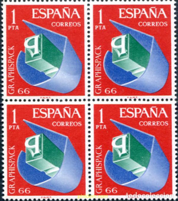 Timbres: 323823 MNH ESPA&Ntilde;A 1966 GRAPHISPACK-66