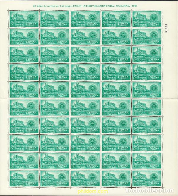 Sellos: 373762 MNH ESPA&Ntilde;A 1967 CONGRESO DE LA UNION INTERPARLAMENTARIA