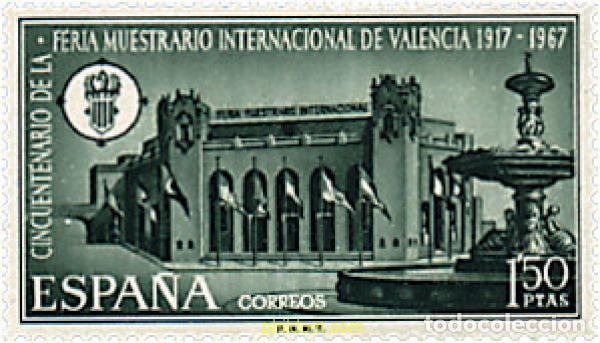 Sellos: 84664 MNH ESPA&Ntilde;A 1967 50 ANIVERSARIO DE LA FERIA INTERNACIONAL DE VALENCIA