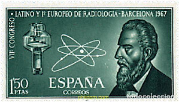 Sellos: 84662 MNH ESPA&Ntilde;A 1967 7 CONGRESO LATINO Y 1 EUROPEO DE RADIOLOGIA