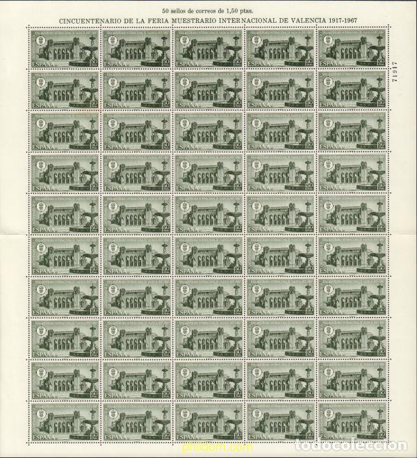 Sellos: 373765 MNH ESPA&Ntilde;A 1967 50 ANIVERSARIO DE LA FERIA INTERNACIONAL DE VALENCIA