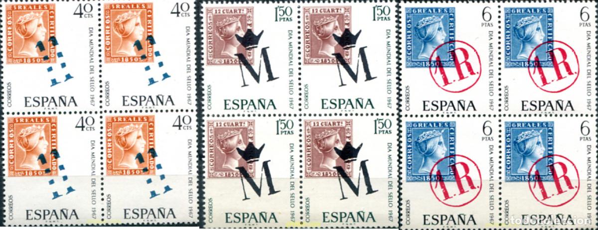 Sellos: 323896 MNH ESPA&Ntilde;A 1967 DIA MUNDIAL DEL SELLO