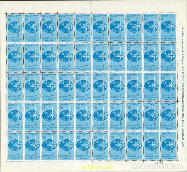 Sellos: 373770 MNH ESPA&Ntilde;A 1967 12 CONGRESO INTERNACIONAL DEL FRIO