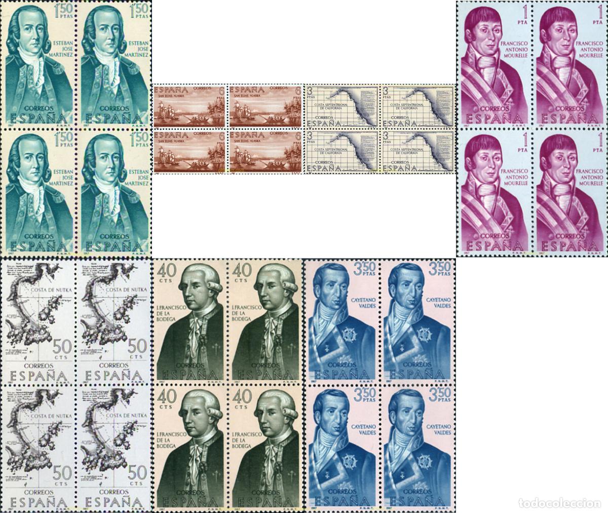 Sellos: 323959 MNH ESPA&Ntilde;A 1967 FORJADORES DE AMERICA