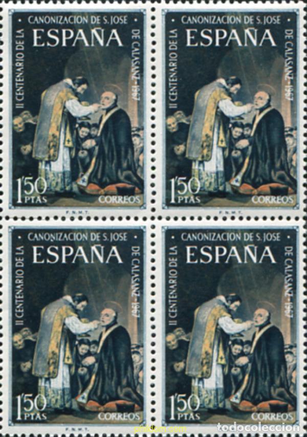 Sellos: 324406 MNH ESPA&Ntilde;A 1967 2 CENTENARIO DE LA CANONIZACION DE SAN JOSE DE CALASANZ
