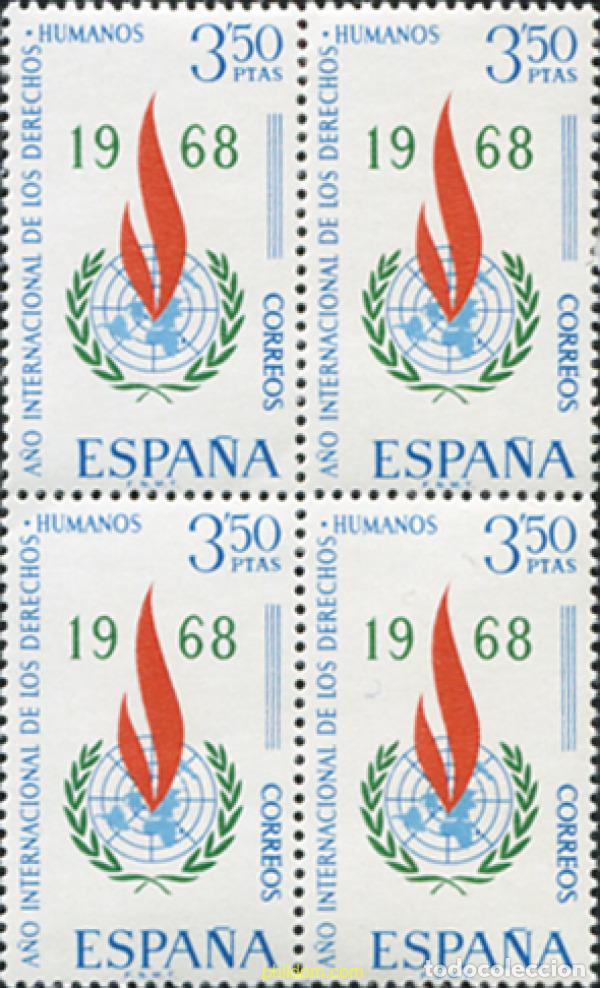 Sellos: 324079 MNH ESPA&Ntilde;A 1968 A&Ntilde;O INTERNACIONAL DE LOS DERECHOS HUMANOS